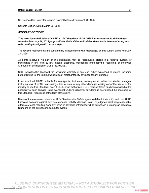 UL 1047 PDF UL 1047 PDF